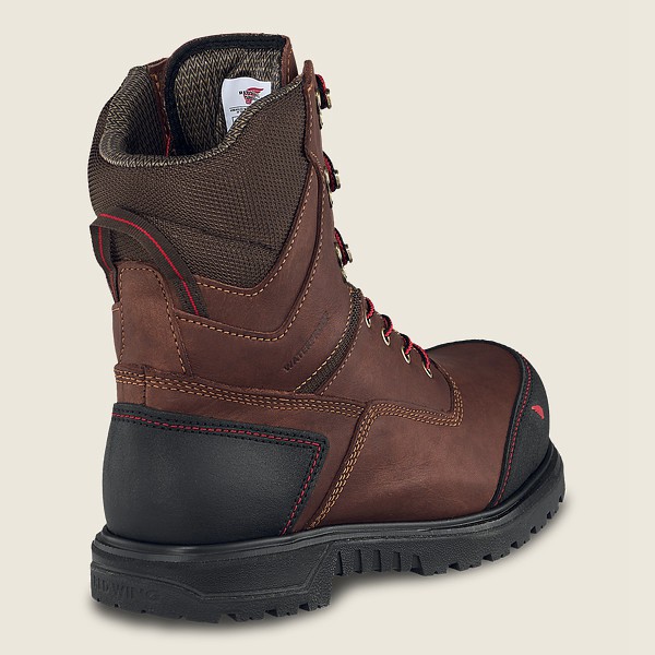 Red Wing Safety Boots Brown/Black - Red Wing Mens Brnr Xp - 8-inch Waterproof Csa Toe - MJPGC-5042